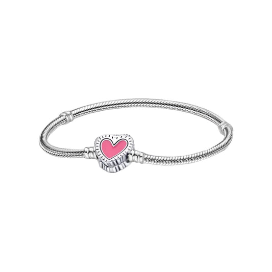 Bracelet coeur rose